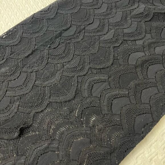 Nightcap Victorian Skirt Pencil Stretch Lace Black Slit lined 2 Free People Goth - Picture 8 of 13